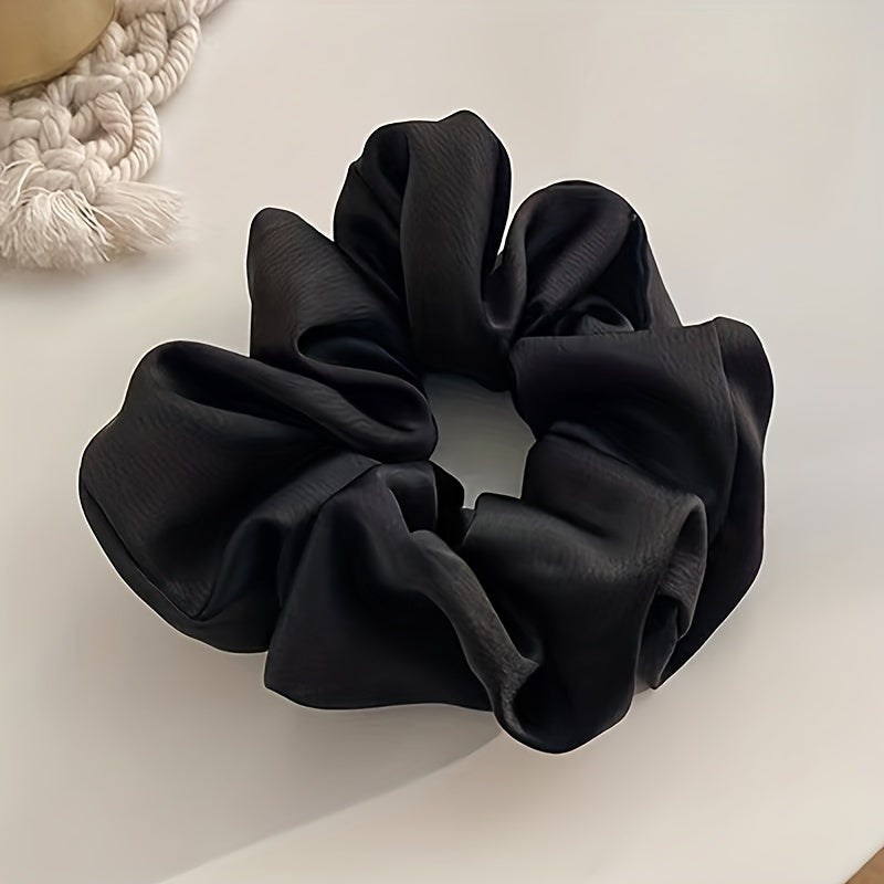 3pcs Satin Large Scrunchie Hair Tie Female Style Head Band Women's Headwear
