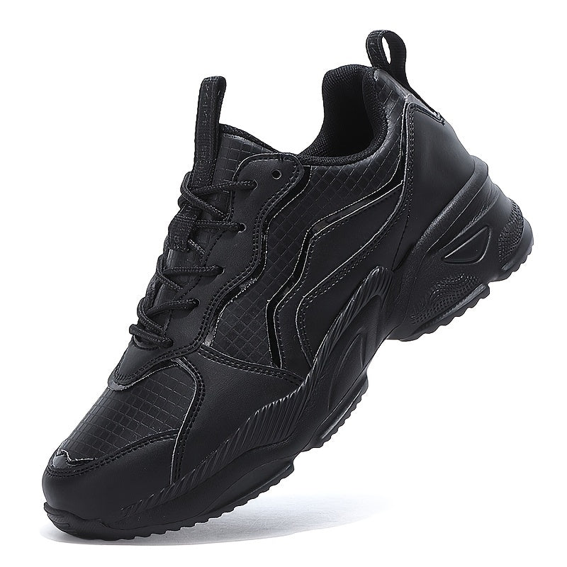 Waterproof Faux Leather Chunky Sneakers Comfortable Travel Shoes