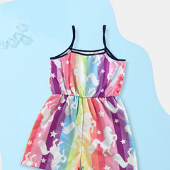 Girls' Unicorn Print Cami Romper Jumpsuit