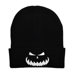 Embroidered Knit Beanie Hat for Autumn/Winter Ski Cold Hat - Halloween Gift