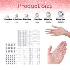 Transparent Gemstone Stickers For Face - Self Adhesive Rhinestones
