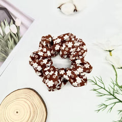 Colorful Floral Boho Large Scrunchies Hair Accessories