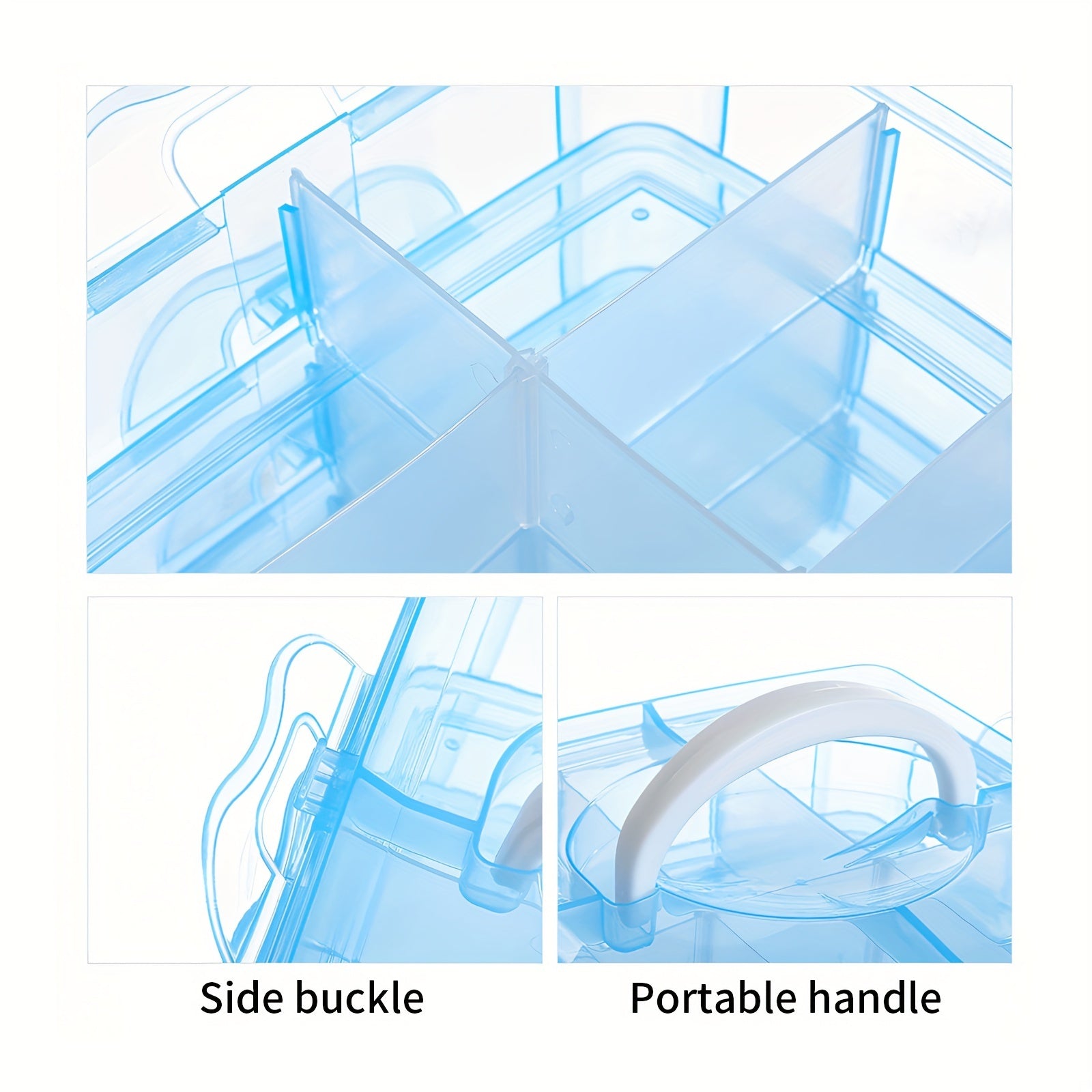 Plastic Jewelry Box Craft Storage Box 18 Grids