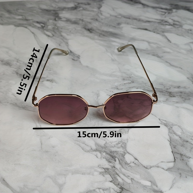 Metal Tinted Lens Sunglasses UV Protection