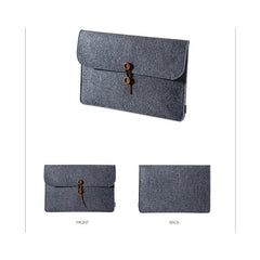 Grey Felt Laptop Bag Notebook Computer Case Tablet Bag