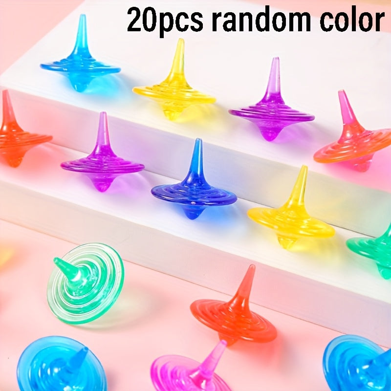 Colorful Gemstone Tops Set - Spinning Toys for Ages 3