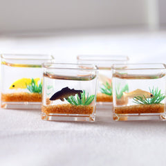 Mini Glass Fish Tank Aquarium for Doll House
