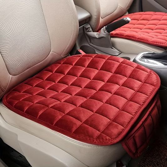 Car Seat Cushion With Non Slip Bottom & Storage Pouch