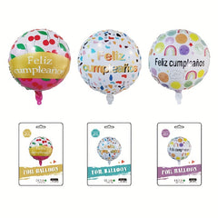 18" Spanish Happy Birthday Round Aluminum Balloon