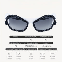 Y2K Irregular Wrap Around Sunglasses UV400 Sun Shades