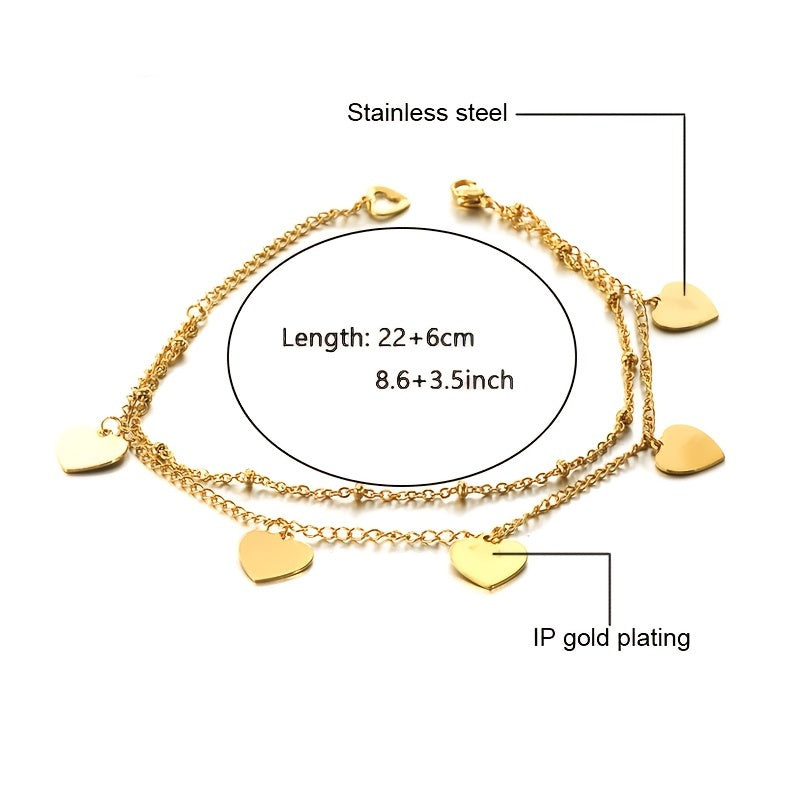 Stainless Steel Love Peace Bracelet Jewelry Gift for Her