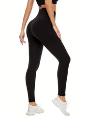 High-Waisted Sports Leggings with Pockets - Yoga Tight Pants