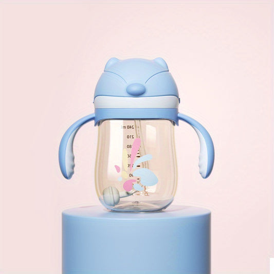 Kids Learning Cup with Straw Anti-fall Leak-Proof Duckbill Bottle