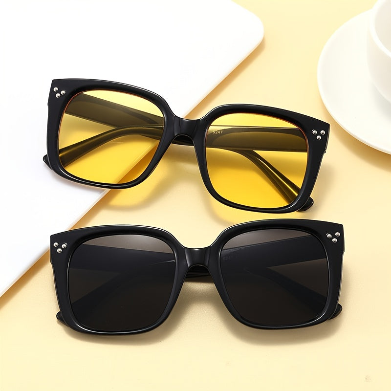Square Large Frame Sunglasses Retro Men's SunGlasses