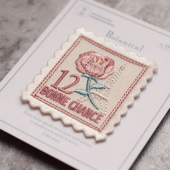 3pcs Retro Stamp Embroidery Self-adhesive Patch Clothing DIY Sticker