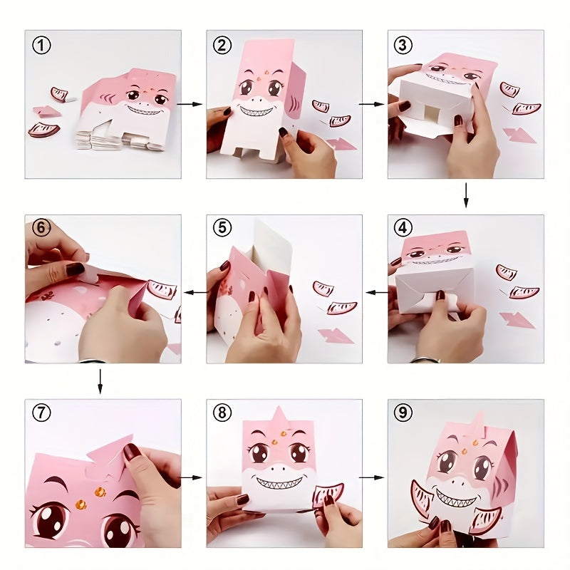 10pcs Shark Boxes for Weddings Parties Birthdays