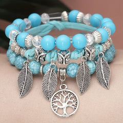 Bohemian Style Owl Beaded Bracelet For Party