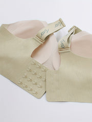 Letter Print Wireless Bra Comfy & Breathable Push Up Bra