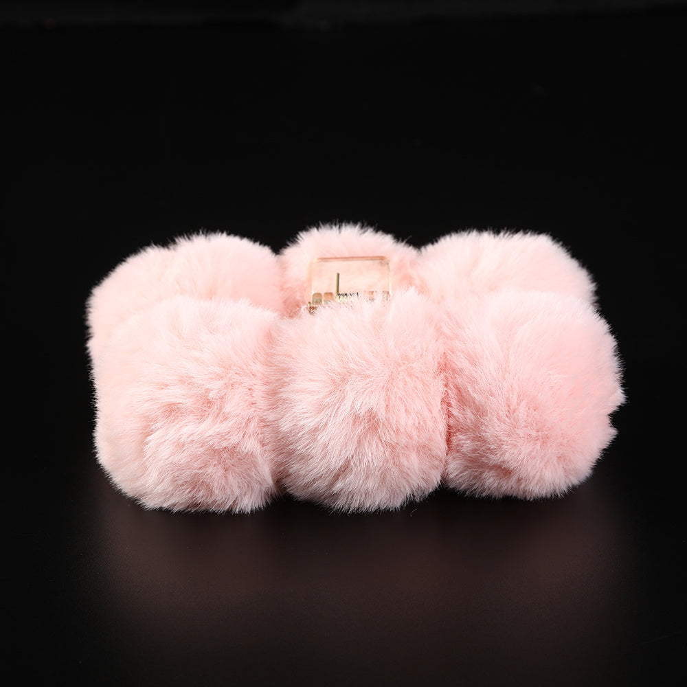 Fluffy Plush Hair Claw Clip Winter Hair Barrettes for Girls Woman