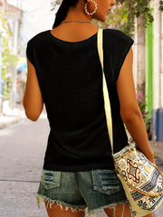 Faith Over Fear Print Tank Top Sleeveless Casual Top