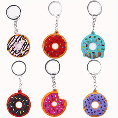 Donut PVC Keychain For Backpack Car Key