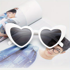 Y2K Heart Frame Sunglasses UV400 Outdoor Eyewear
