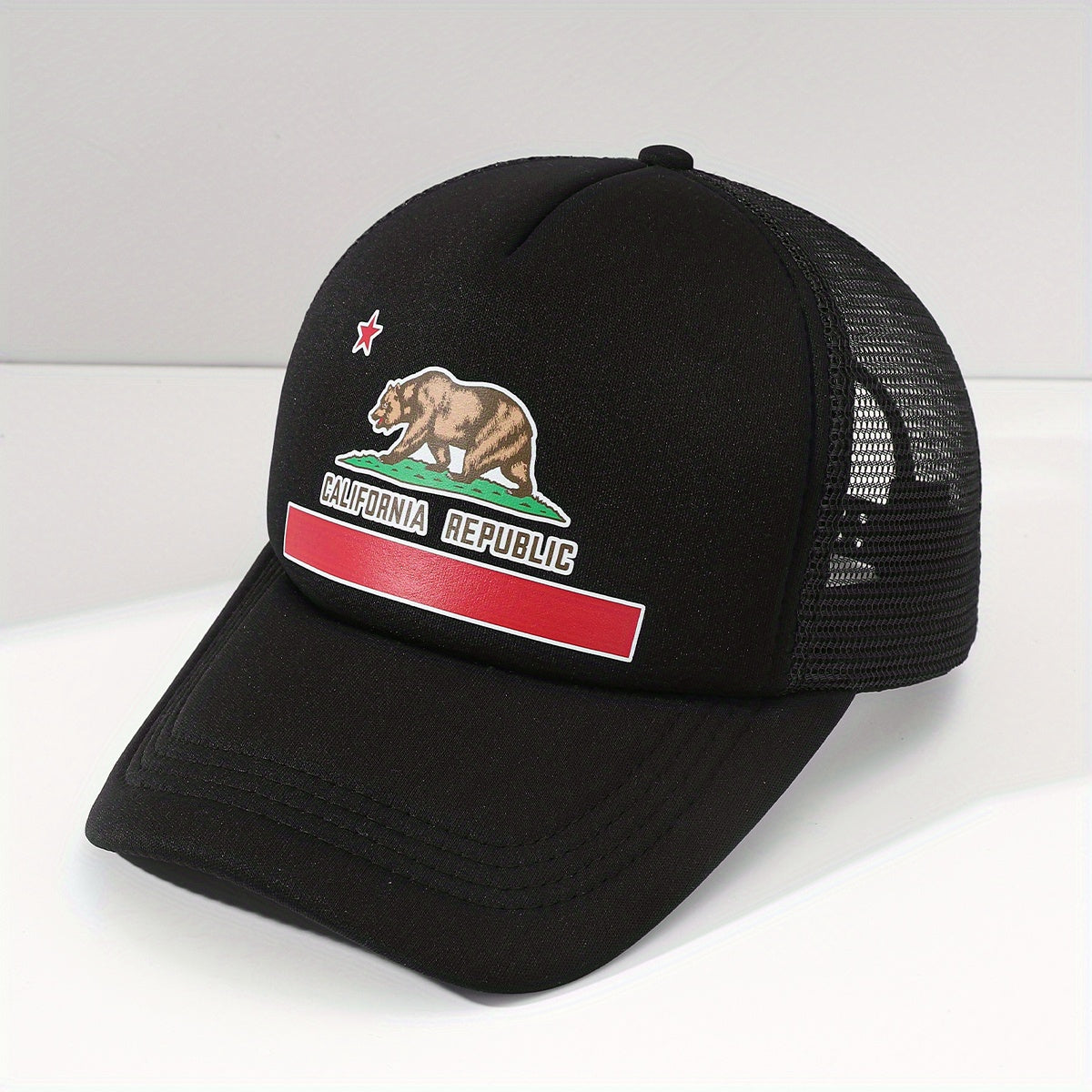 California Republic State Flag Mesh Baseball Cap