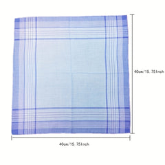 6pcs Men's Handkerchief 40x40 cm Pure Mix Colors and Styles