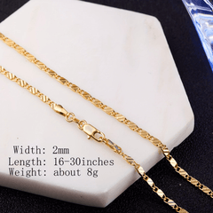 Chunky Slice Chain Plated Necklace Single Chain 40 64 76 2 Cm