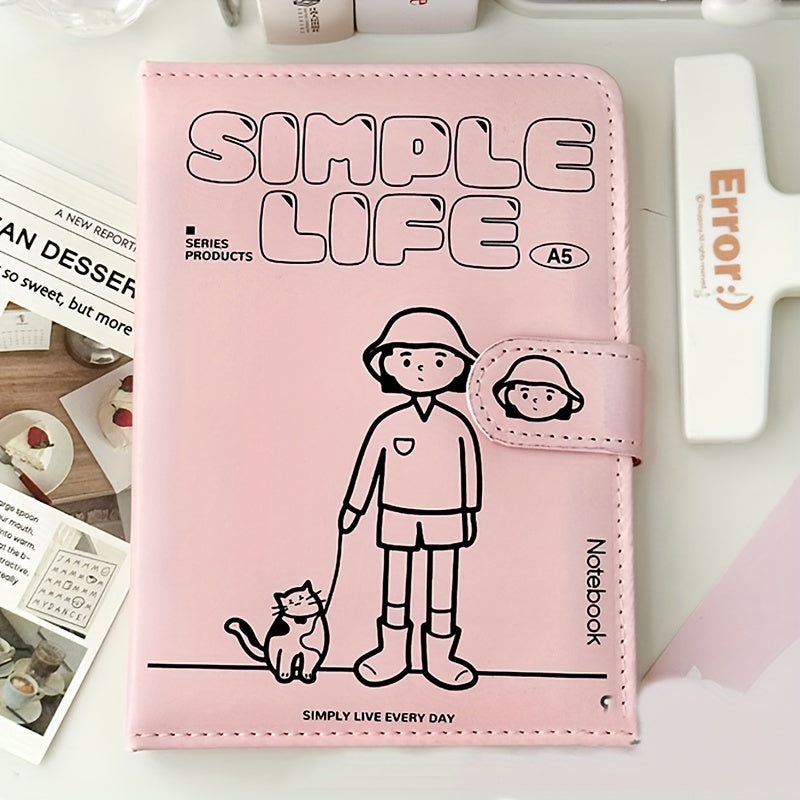 Magnetic Notebook A5 Plastic Hardcover College Ruled Journals