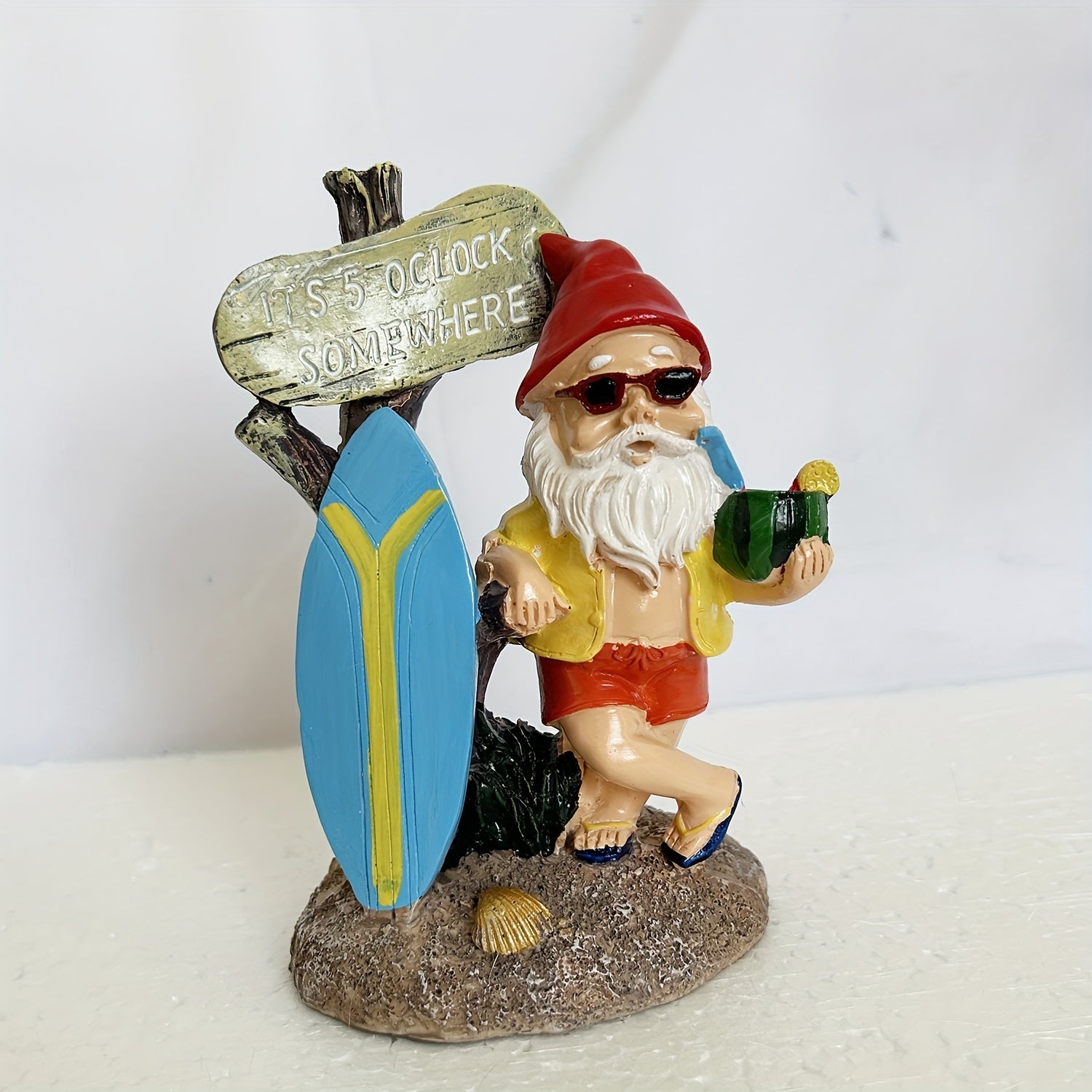 Beach Gnome Statue for Outdoor and Indoor Decor