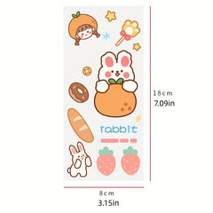 4pcs Rabbit Stickers Waterproof Glass Cup Baby Room Sticker