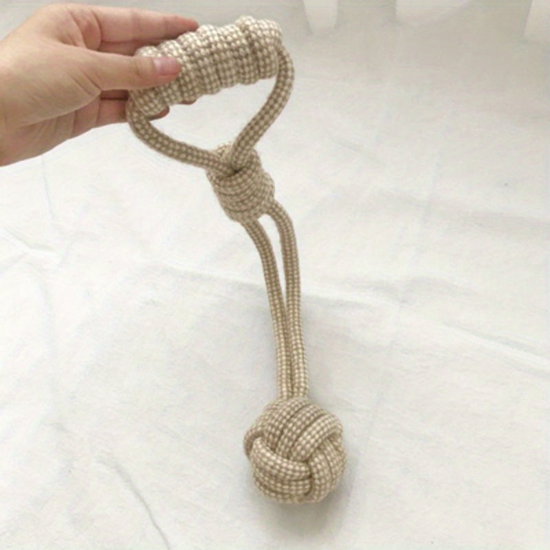 Durable Cat & Dog Teaser Toy Teeth Cleaning Star Wand Rope Knot