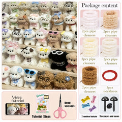 Mixed Plush Pipe Cleaners 10pcs Set for DIY Crafts