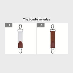 PU Leather Hat Clip Portable Travel Straw Hat Accessory
