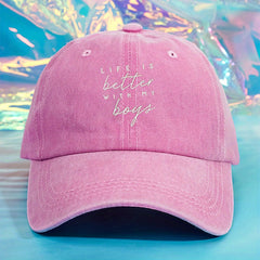Distressed Letter Print Baseball Cap for Men Women