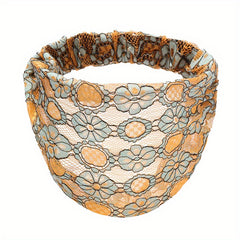 Wide Brim Lace Flower Headband for Women Girls
