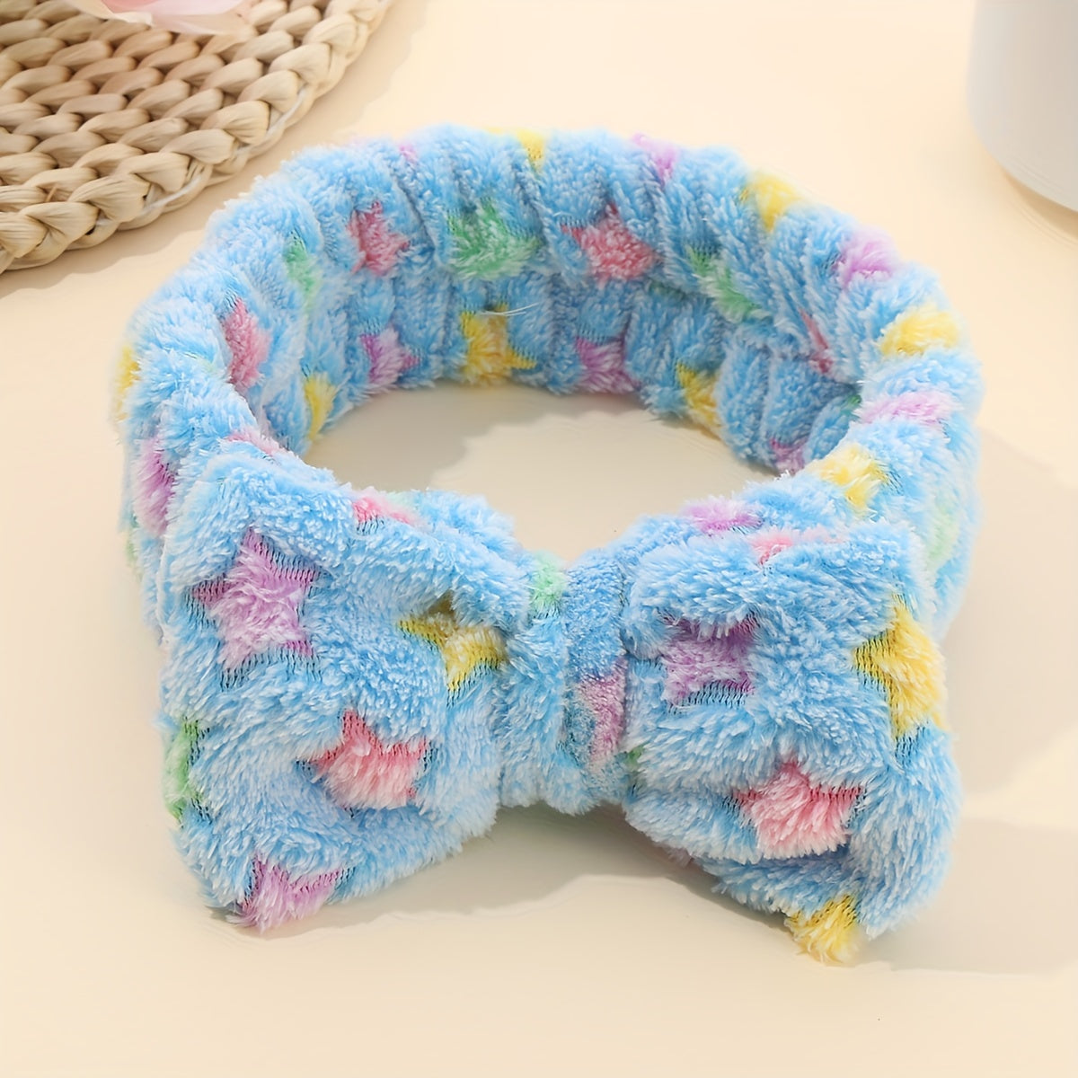 Star Pattern Coral Fleece Headband for Women Hair Accessories