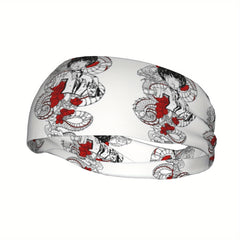 Japanese Style Unisex Sports Headband Sweat Wicking Stretchy Polyester