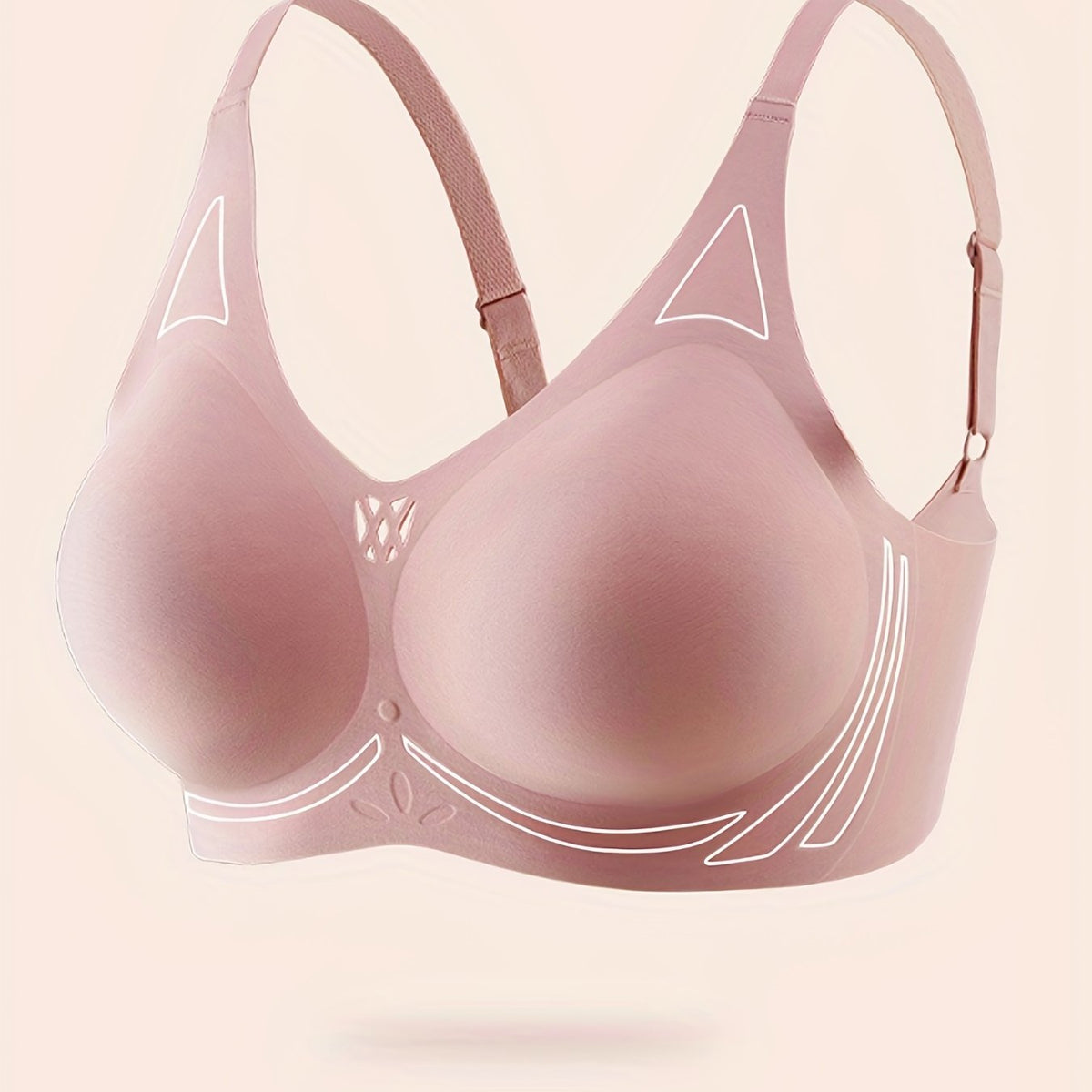 Pinkl Wireless Breathable Full Coverage Bra Solid Hollow Bra