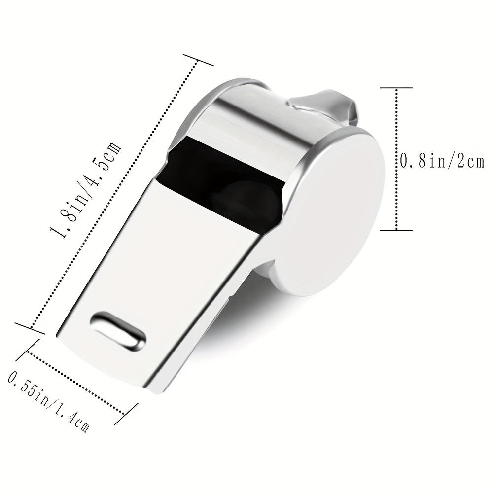 Stainless Steel Sports Whistle w/ Lanyard for Referees Coaches