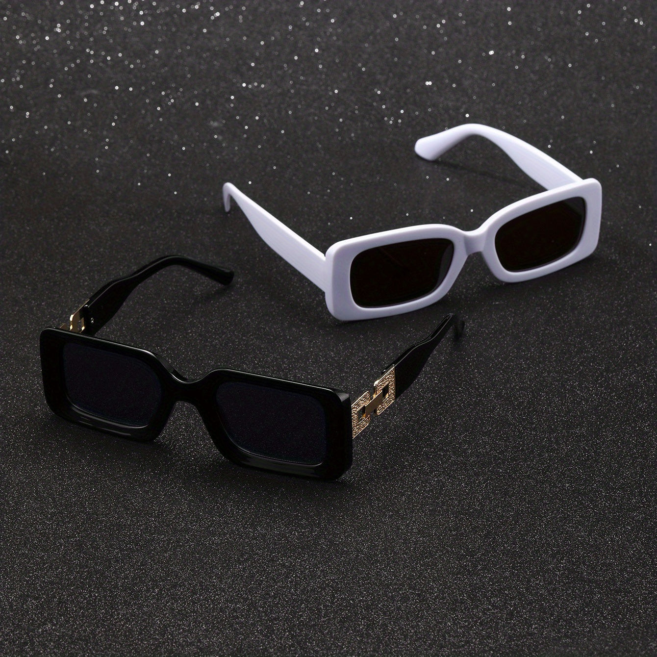 Men's Full Frame Square Sunglasses Set