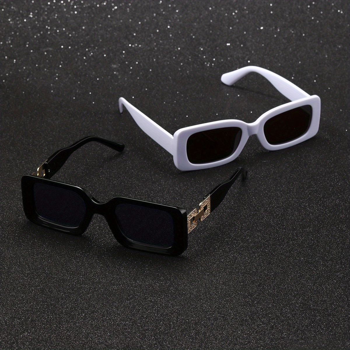 Men's Full Frame Square Sunglasses Set