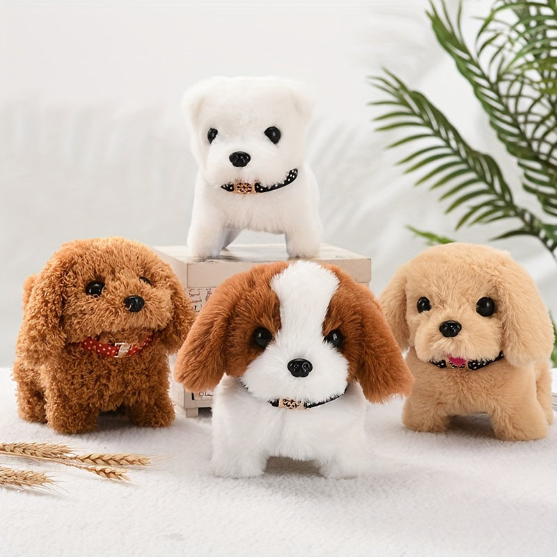 Plush Puppy Dog Electronic Toy Walking Barking Tail Wagging