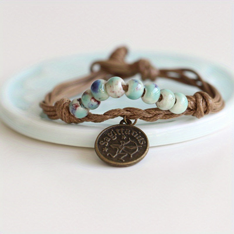 12 Constellation Retro Bracelet for Men