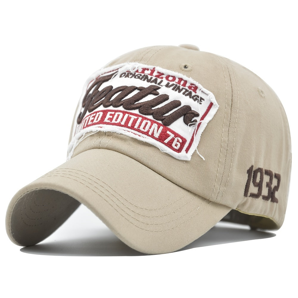 Embroidered Cotton Baseball Cap for Women, Men & Outdoor Sunshade