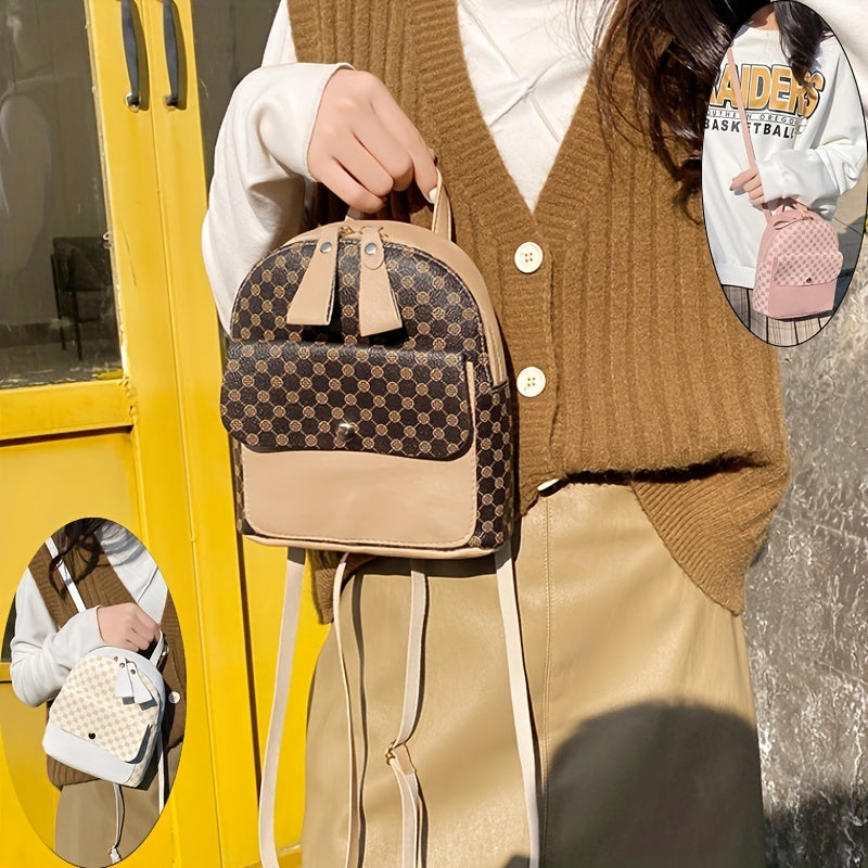 Geo Pattern Small Backpack for Work & School