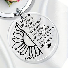 Sunflower Keychain Acrylic Key Ring Women Girls Jewelry Gift
