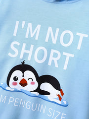 Girl's Cartoon Penguins Hoodie Top Sweatshirt