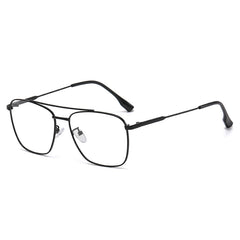 Vintage Metal Double Beam Anti Light Glasses Frame Men's Eyeglasses